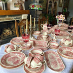 Villeroy & Boch Burgenland Red Dinner Service Coffee/Tea Set Large Serving Set with Stamp Villeroy