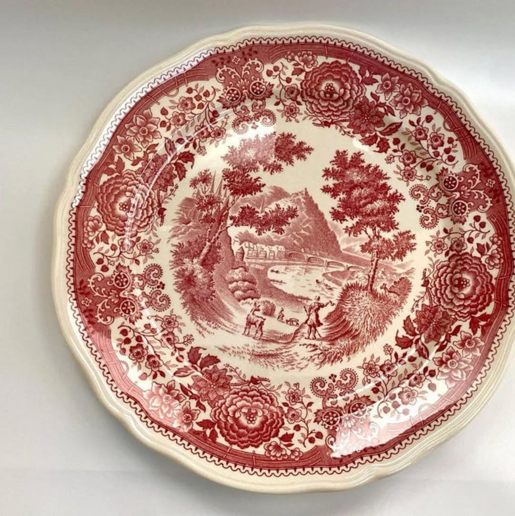 Villeroy & Boch Burgenland Red Dinner Service Coffee/Tea Set Large Serving Set with Stamp Villeroy