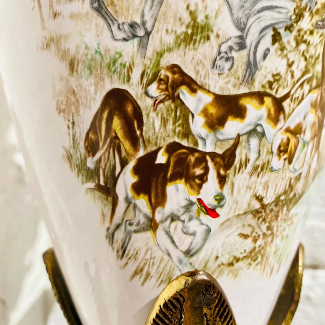 Gorgeous authentic decorative French urn from the 19th century.  It is LARGE! Measuring 22 inches tall by 7 inches wide. 22 w