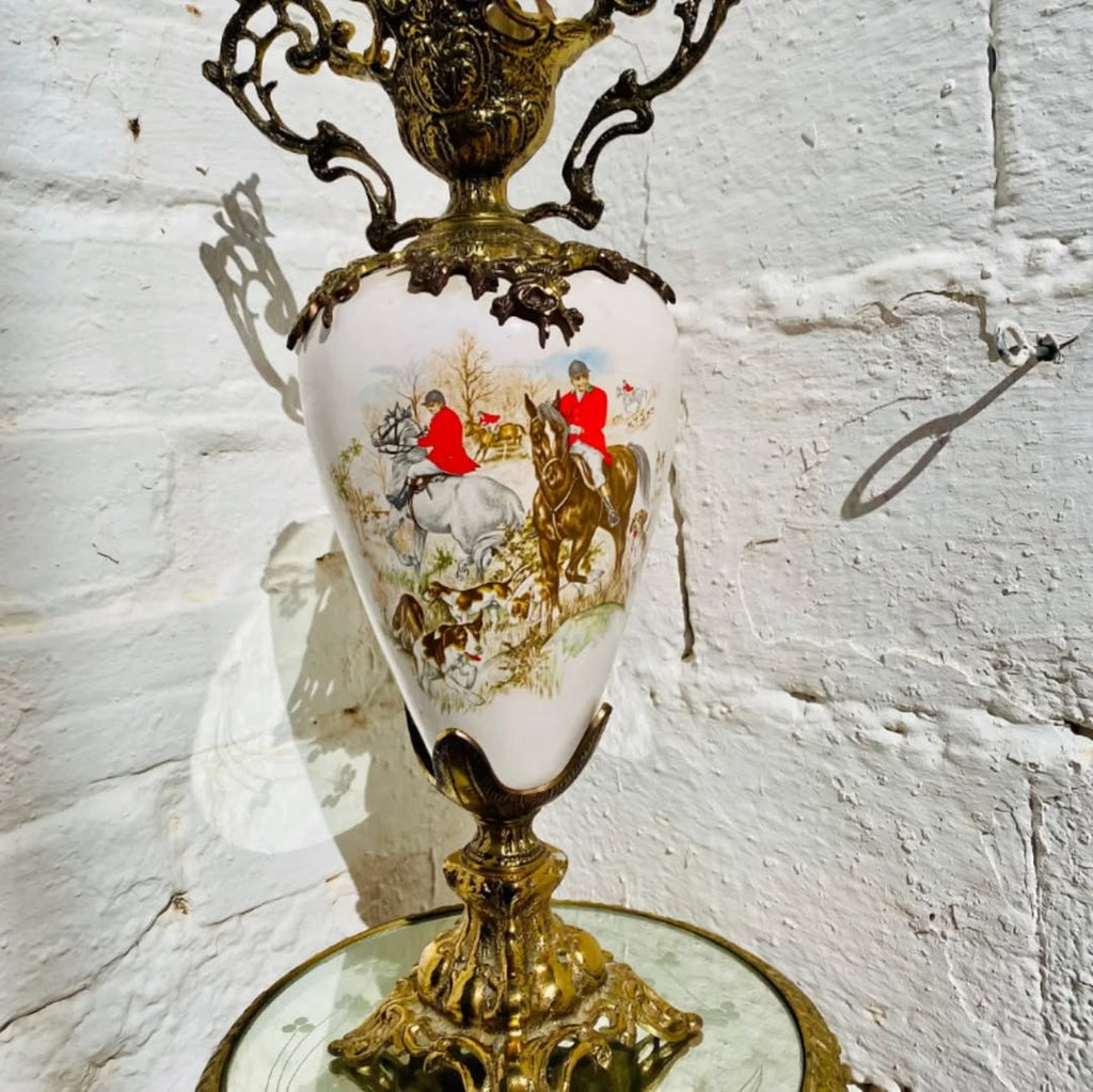 Gorgeous authentic decorative French urn from the 19th century.  It is LARGE! Measuring 22 inches tall by 7 inches wide. 22 w
