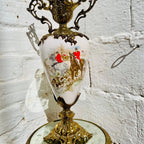 Gorgeous authentic decorative French urn from the 19th century.  It is LARGE! Measuring 22 inches tall by 7 inches wide. 22 w