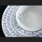 his absolutely gorgeous place setting for 12 of Royal Albert Memory lane is a one of a kind purchase will amaze you with it's quality and beauty for your holiday dinner. Use for any celebration for years to come.
