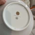 The Hermes Mosaique au 24 gold breakfast cup and saucer set of 2 features a luxurious and elegant design by the renowned brand, HERMES.