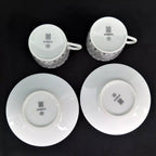 HERMES H Deco Ash Deco Teacup Pair Cup & Saucer With HERMES Private Box Never used with original packing ( not sealed)