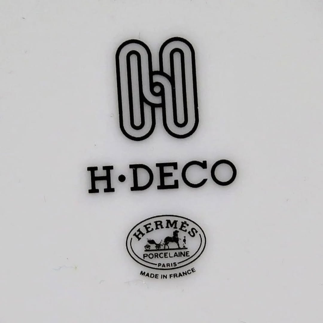 HERMES H Deco Ash Deco Teacup Pair Cup & Saucer With HERMES Private Box Never used with original packing ( not sealed)