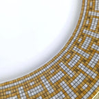 Hermes Dinner Plate Mosaique Au 24 Gold Dish Tableware 2 set Auth New Box 27.5 cm