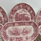 Villeroy & Boch Burgenland Red Dinner Service Coffee/Tea Set Large Serving Set with Stamp Villeroy